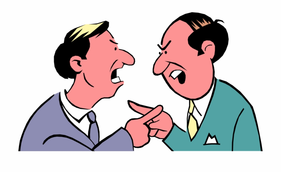 Vector Illustration Of Heated Argument Between Two 2