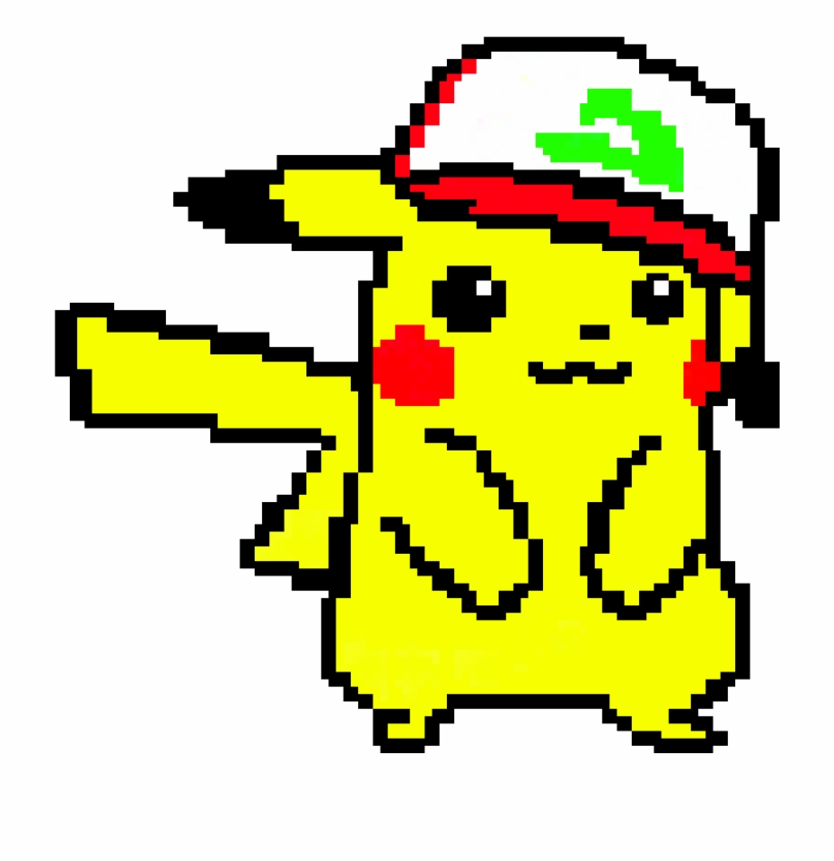 Wearing Ashs Hat Imagens Do Pikachu Em Pixels