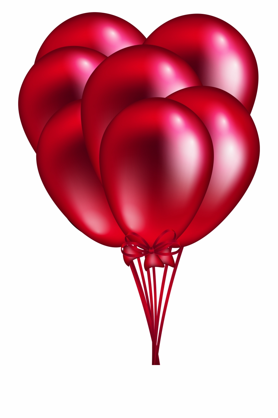 transparent background red balloons png
