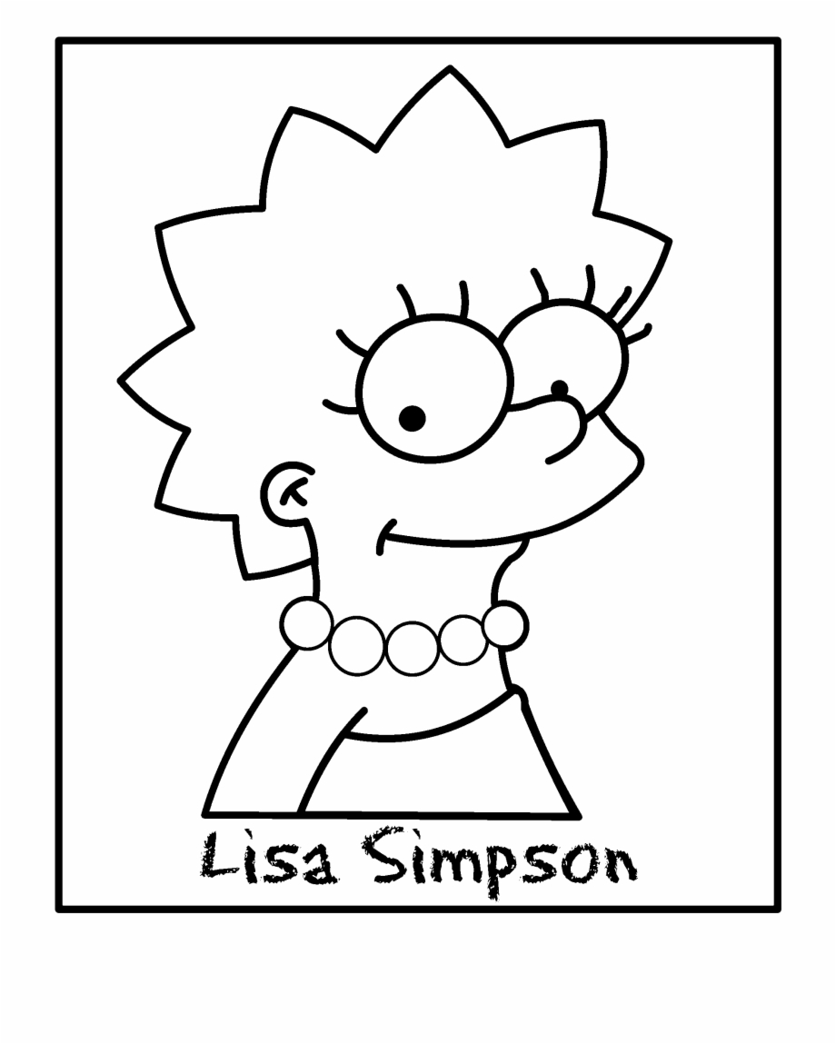 Simpsons Lisa Logo Black And White Lisa Simpson