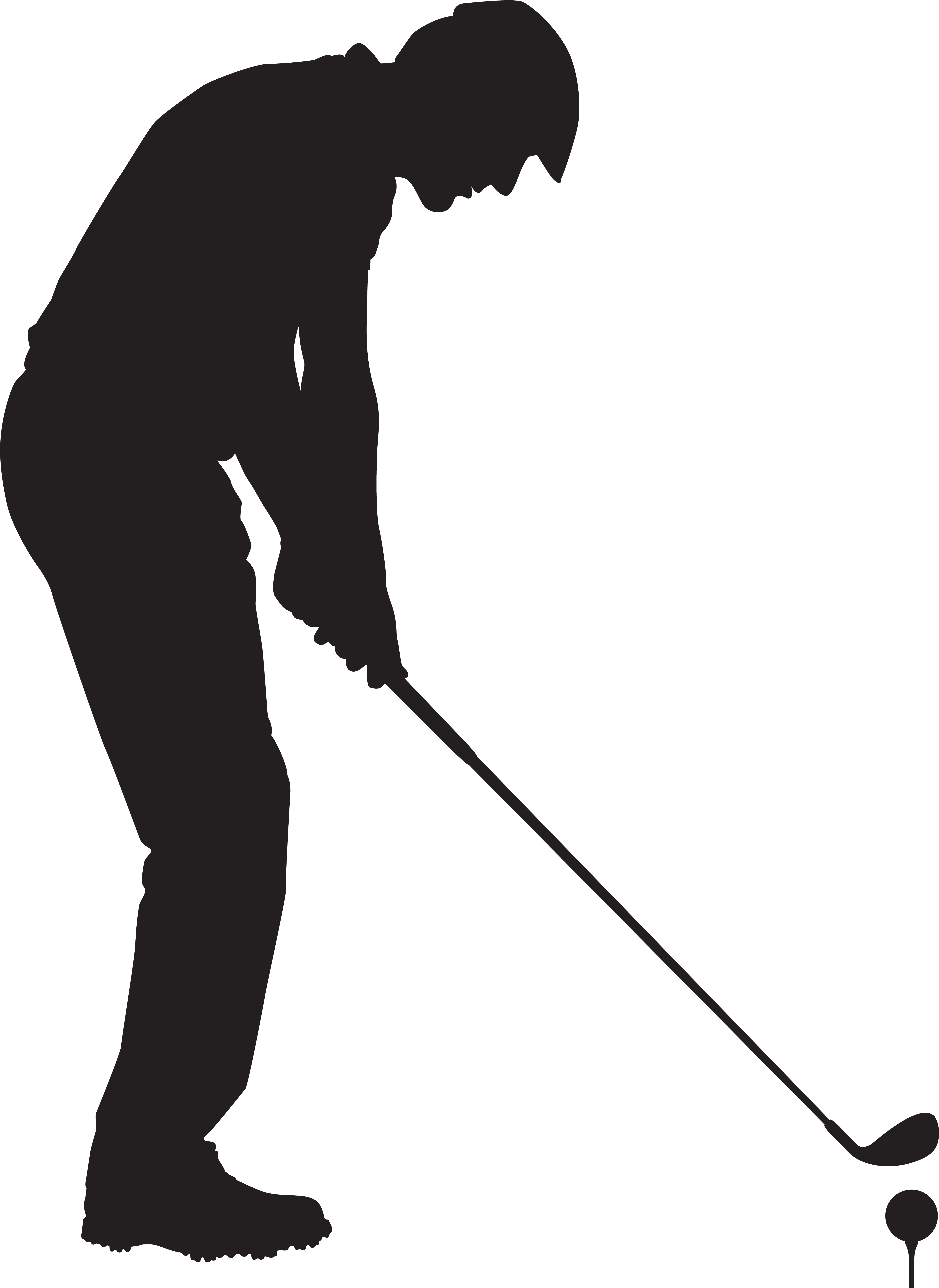 man playing golf clipart
