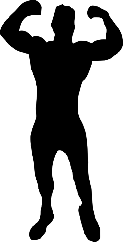 Muscle Man Bodybuilder Silhouette Muscle Man Silhouette Vector