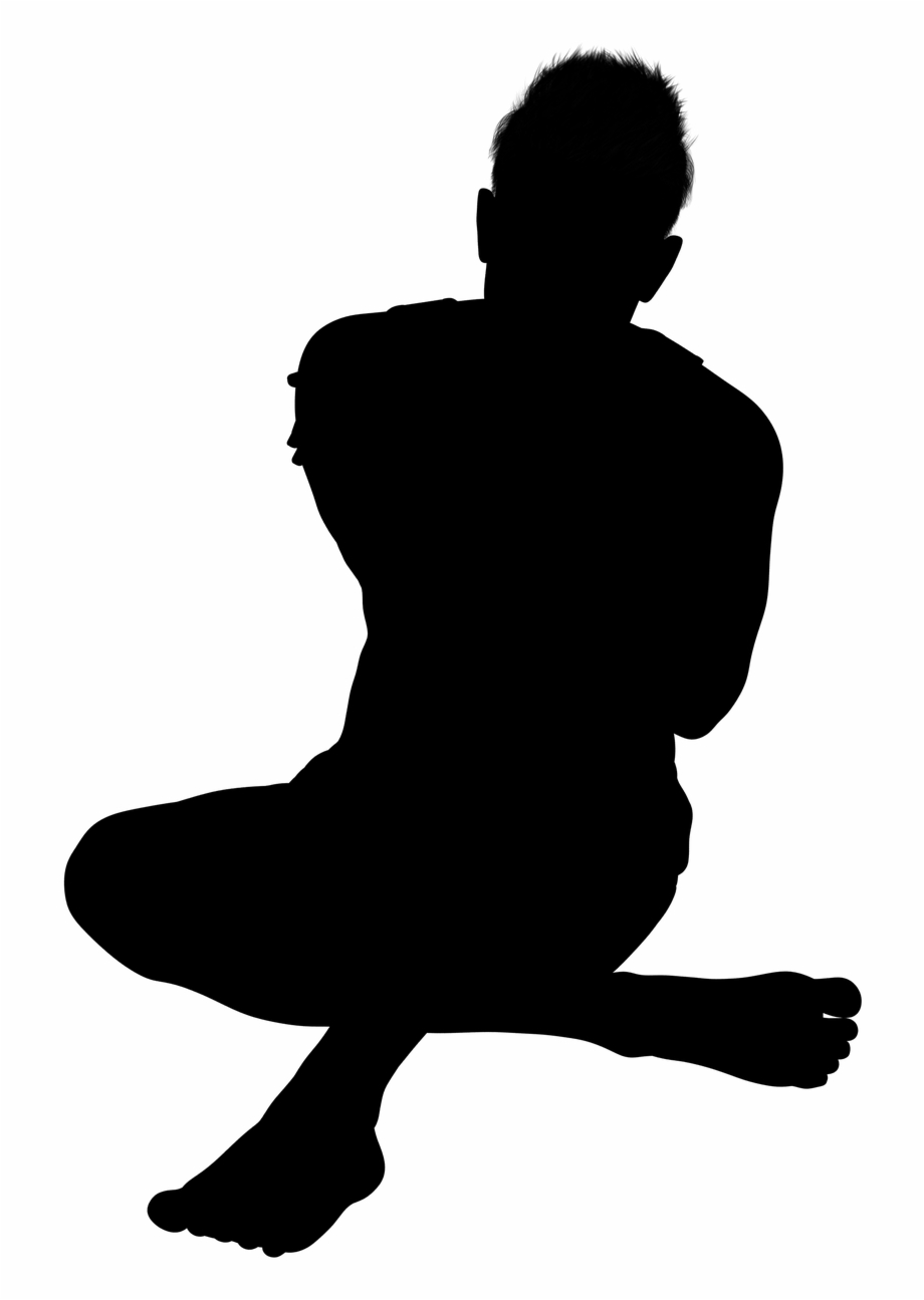 Silhouette Man Sitting Silueta De Hombre Sentado Png