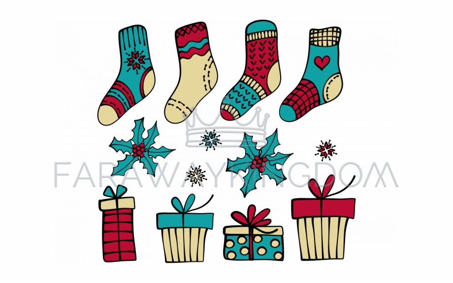 Christmas Socks Christmas Cartoon Vector Illustration Sock