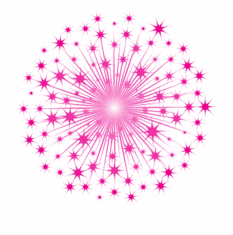 Star Overlay Fuscia Sparkle Starburst Pink Background Pink