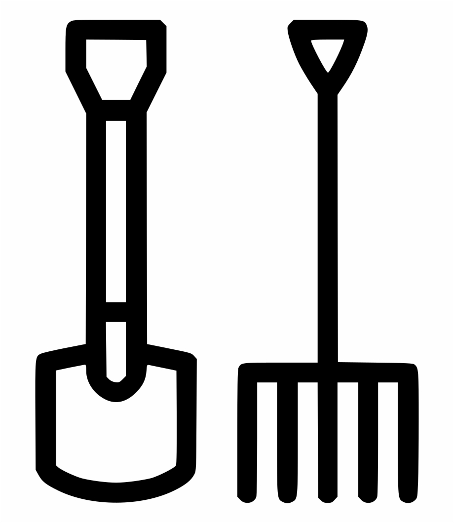 Png File Gardening Tools Clipart Black And White