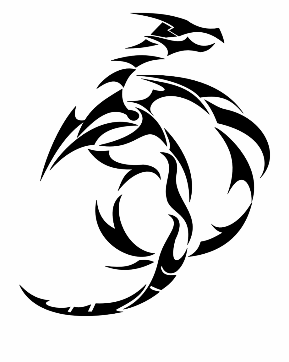 gambar naga animasi hitam putih
