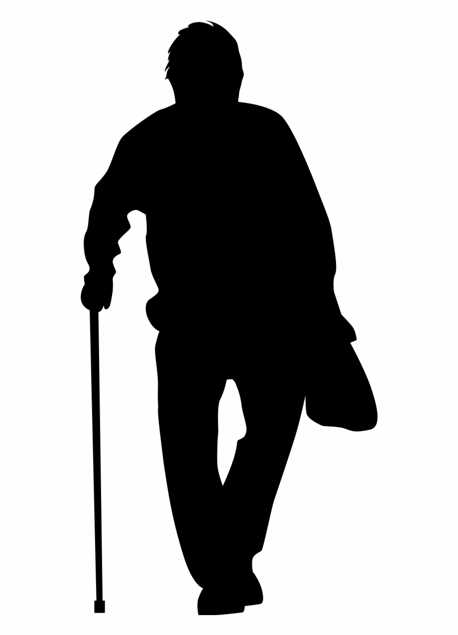 old man silhouette png
