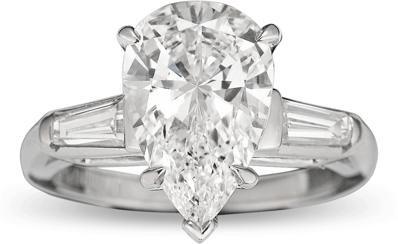 Pear Cut Golconda Diamond Ring Pear Diamond Ring