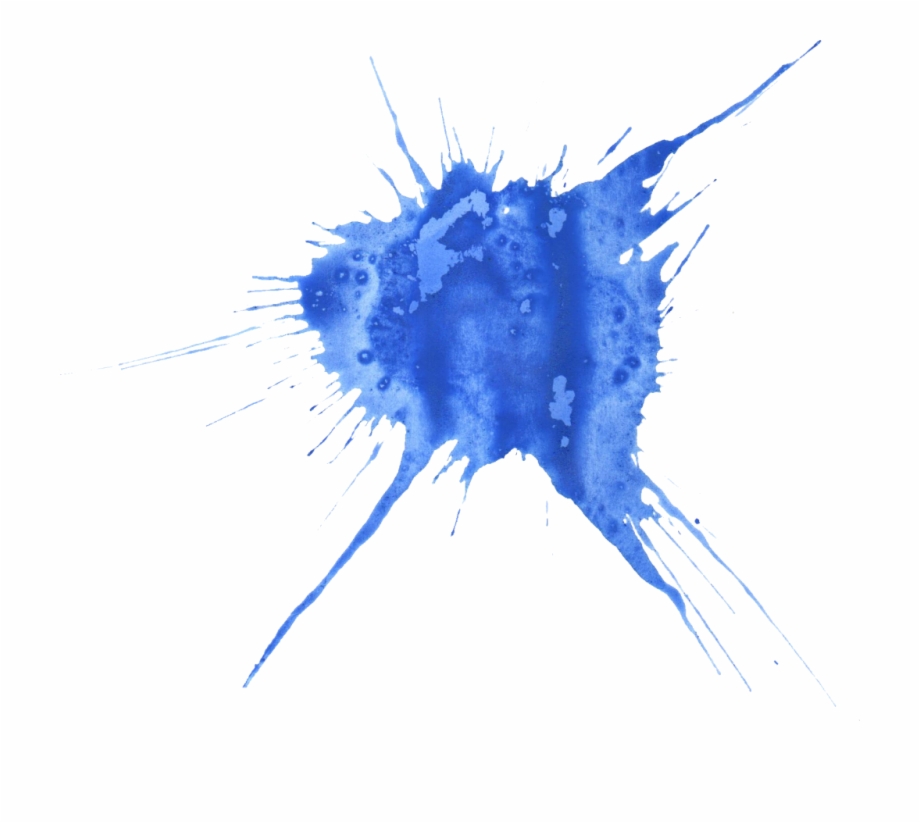 Blue Watercolor Splatter 18 1024872 Aquarela Png Azul