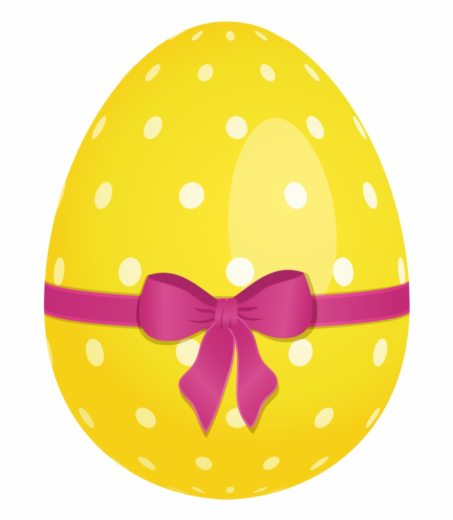 Easter Eggs Dotted Yellow Png Easter Egg Clipart