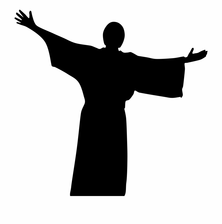 silhouette of jesus
