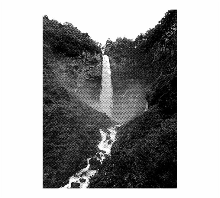 Waterfall Black And White Raster Graphics Public Domain