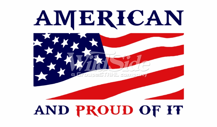 American And Proud Of It With Flag Flag