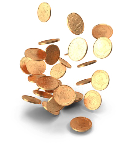 falling coins clipart
