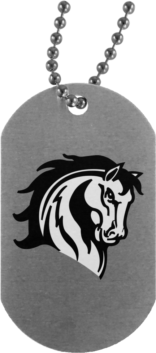 Ms Mustangs Dog Tag Mount Sinai Mustang Logo