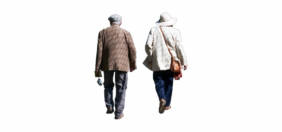 People Walking Couple Old Man Png