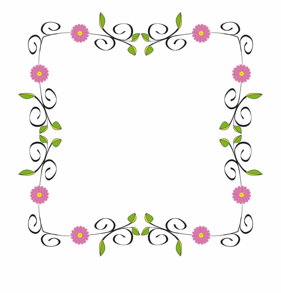 simple border design flower

