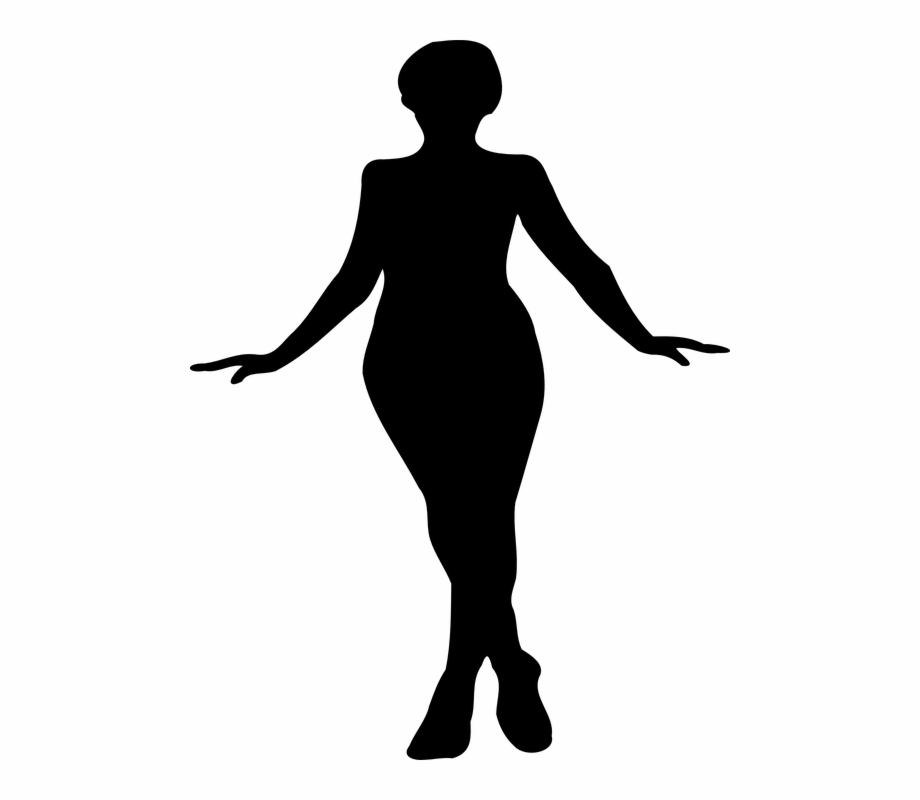 Woman Silhouette Black Dance Elegant Skinny Woman Silhouette