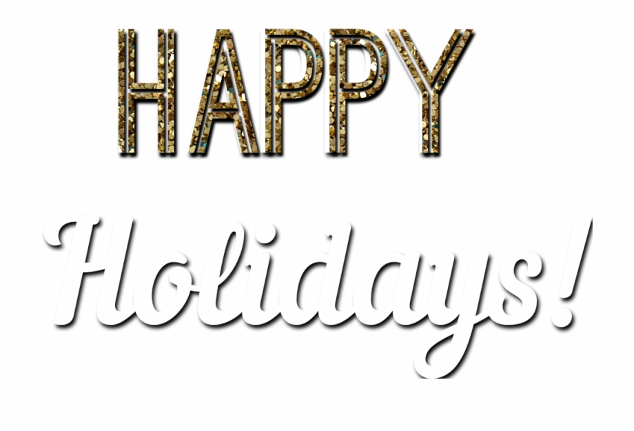 Happy Holidays Glitter Text Calligraphy