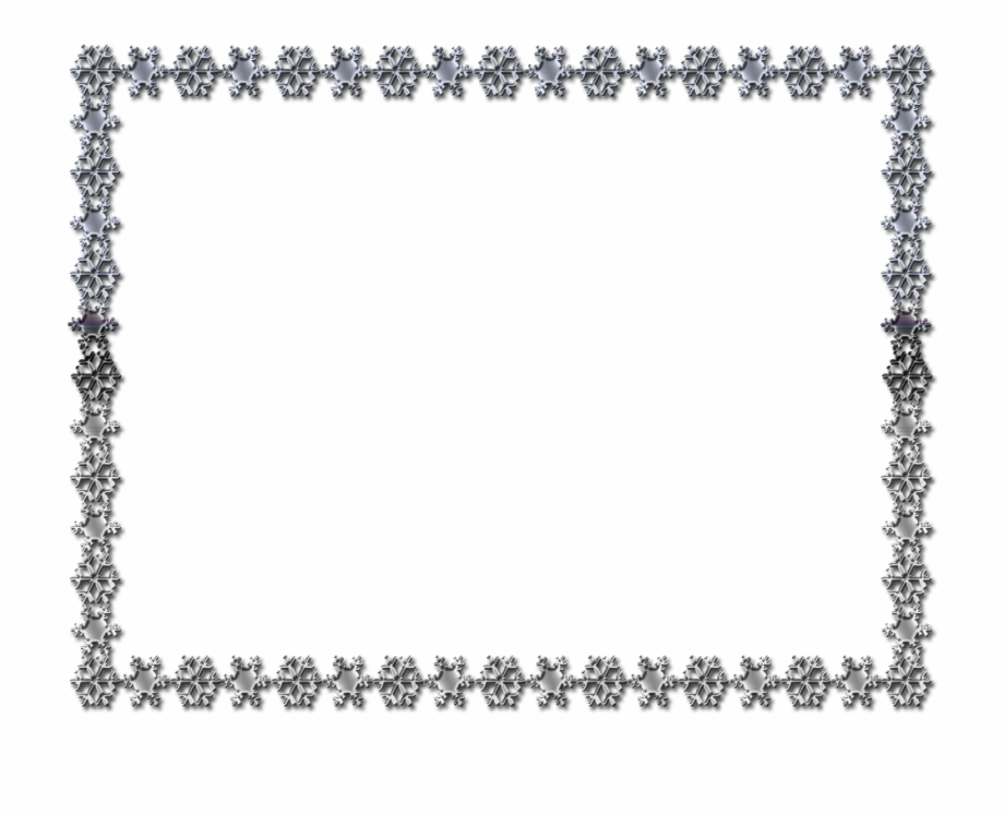 Snowflake Black And White Transparent Frame Diamond Bling