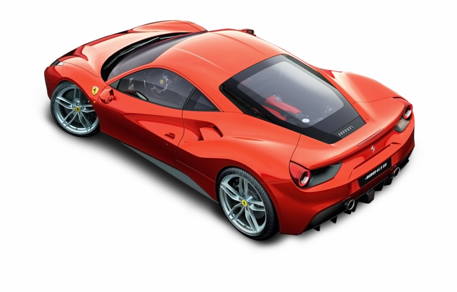 Download Red Ferrari Top View Car Png Image