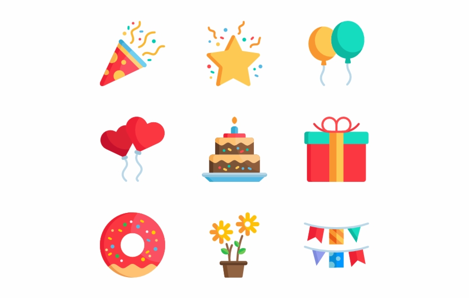 Celebrations Transparent Birthday Icons Png