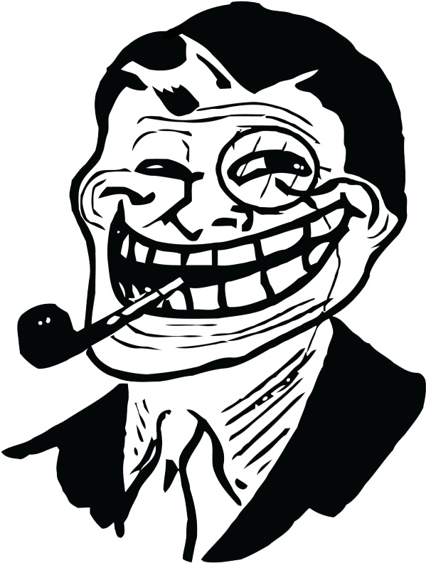 Trollface Clipart Draw Troll Face Gentleman