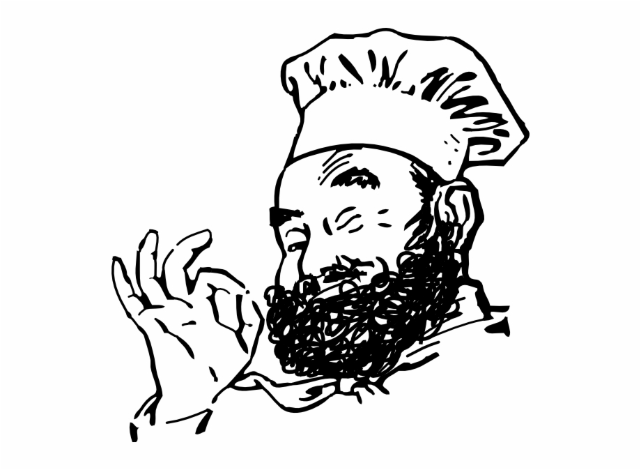 Beard Clip Art Chef Cartoon Images Black And