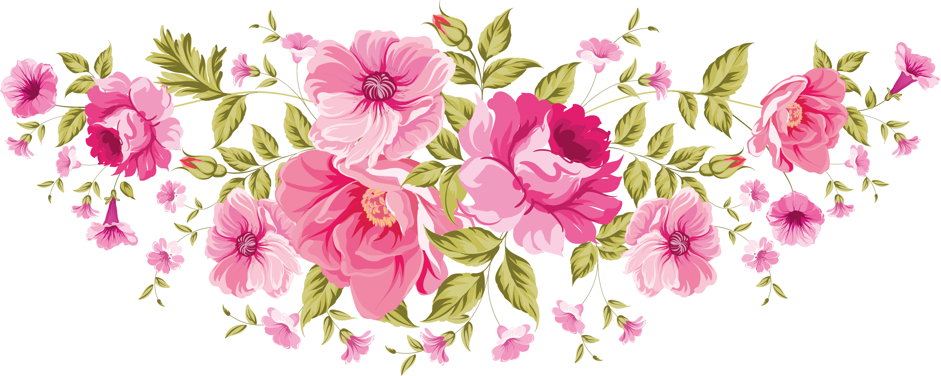 pink flowers for invitation
