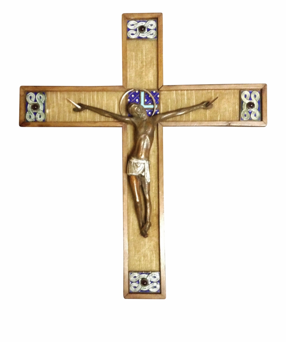 A Vintage French God Jesus Xp Holy Crucifix