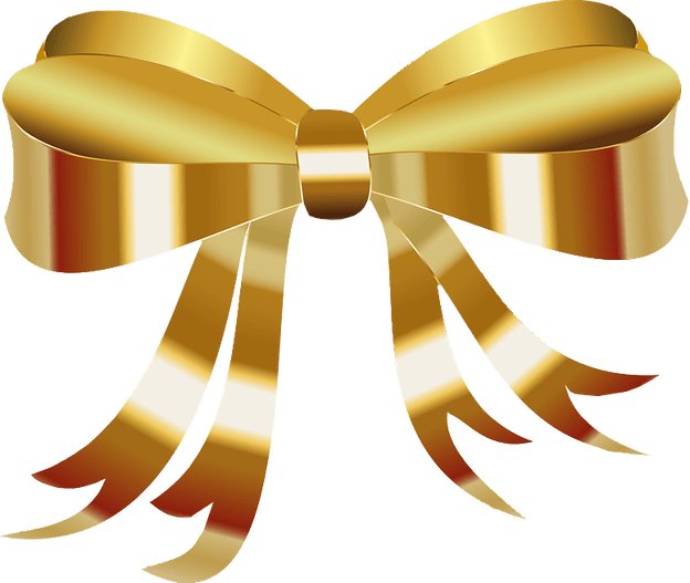 Gold Bow Png