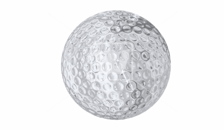 silver golf ball transparent background
