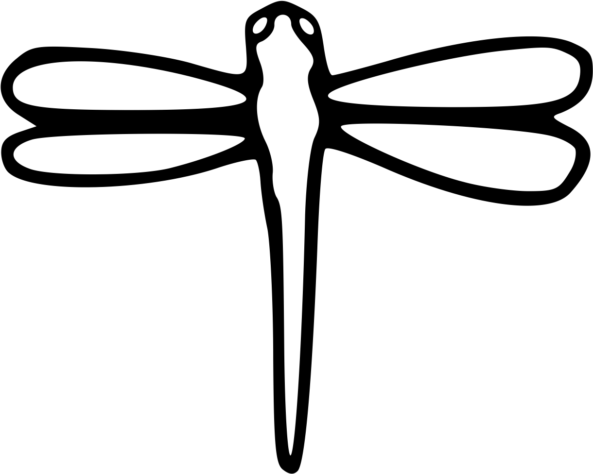 Dragonfly Black And White Clipart.