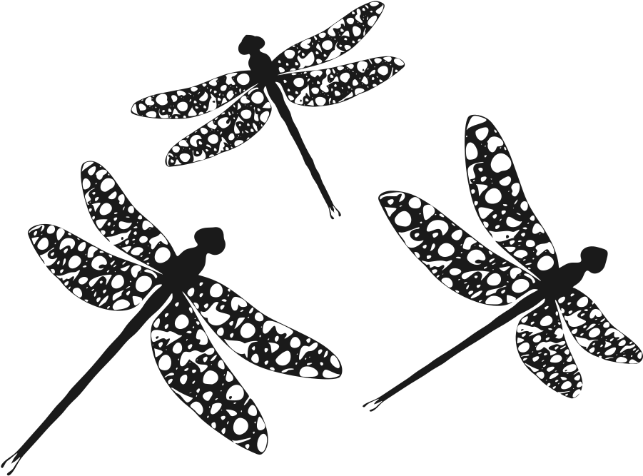 Dragonfly Silhouettes Clip Art