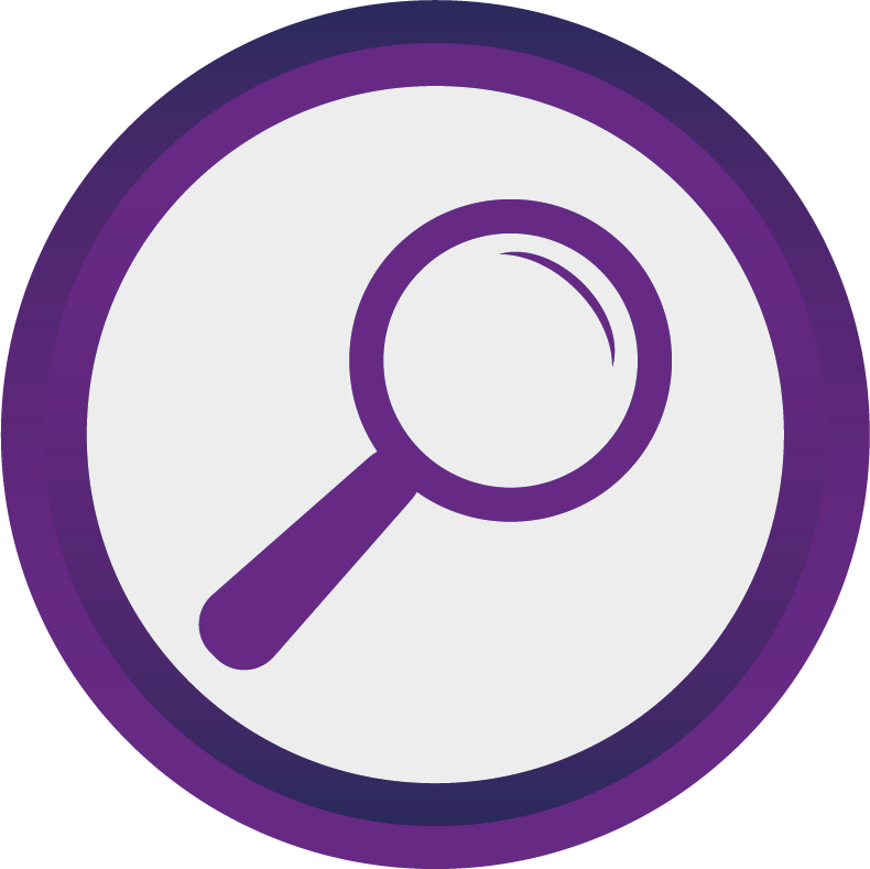 Magnifying Glass Icon Transparent Transparent Background Purple Magnifying