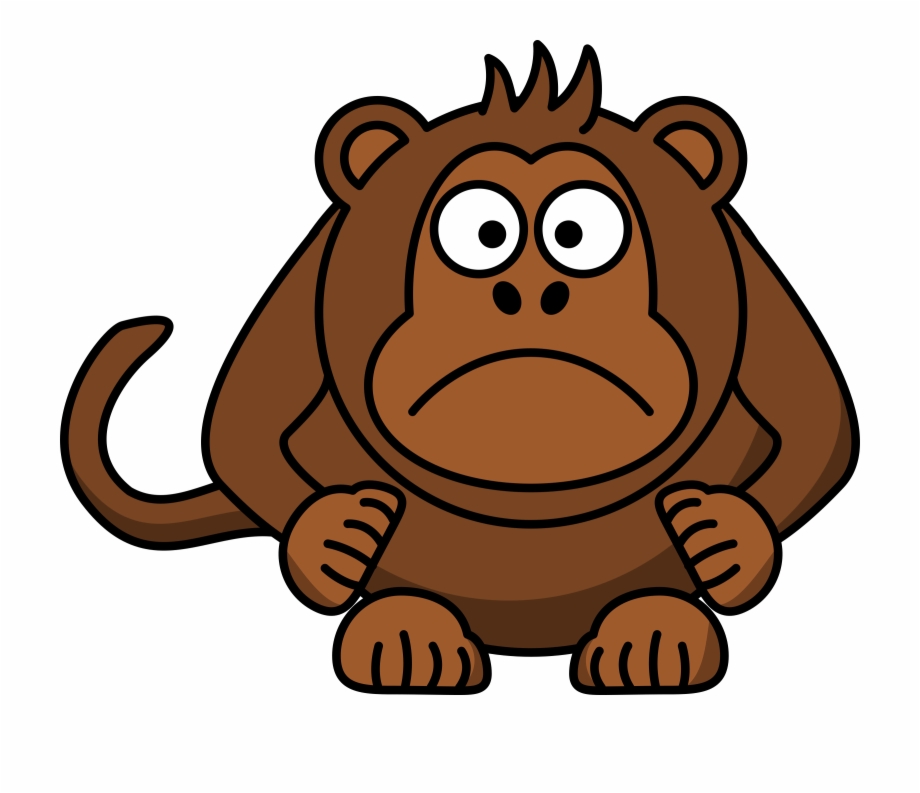 Gorilla Clipart Brown Monkey Cartoon No Background