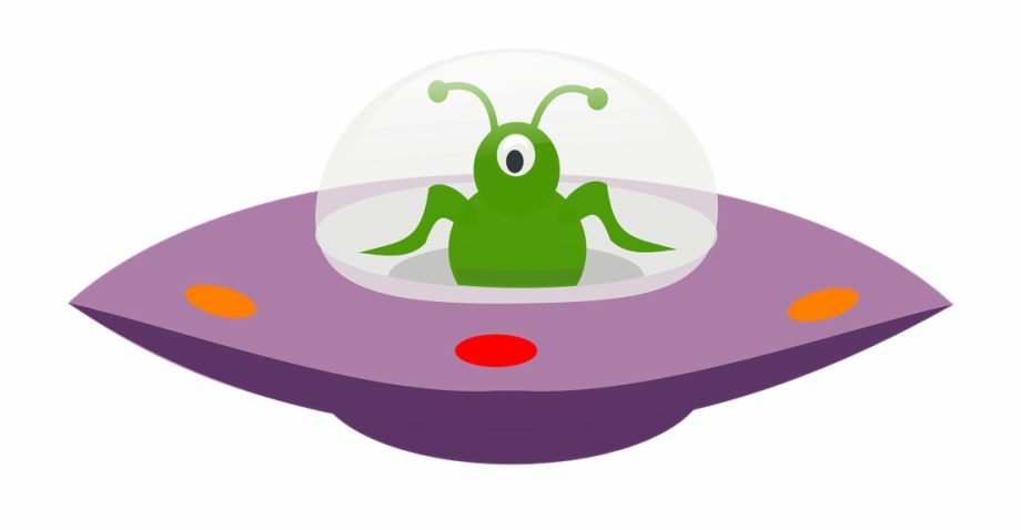 Spaceship Alien Saucer Cartoon Space Science Ufo Cartoon