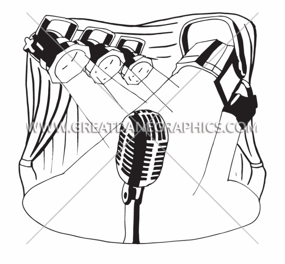 Picture Transparent Library Stage Lights Clipart Black Drawing