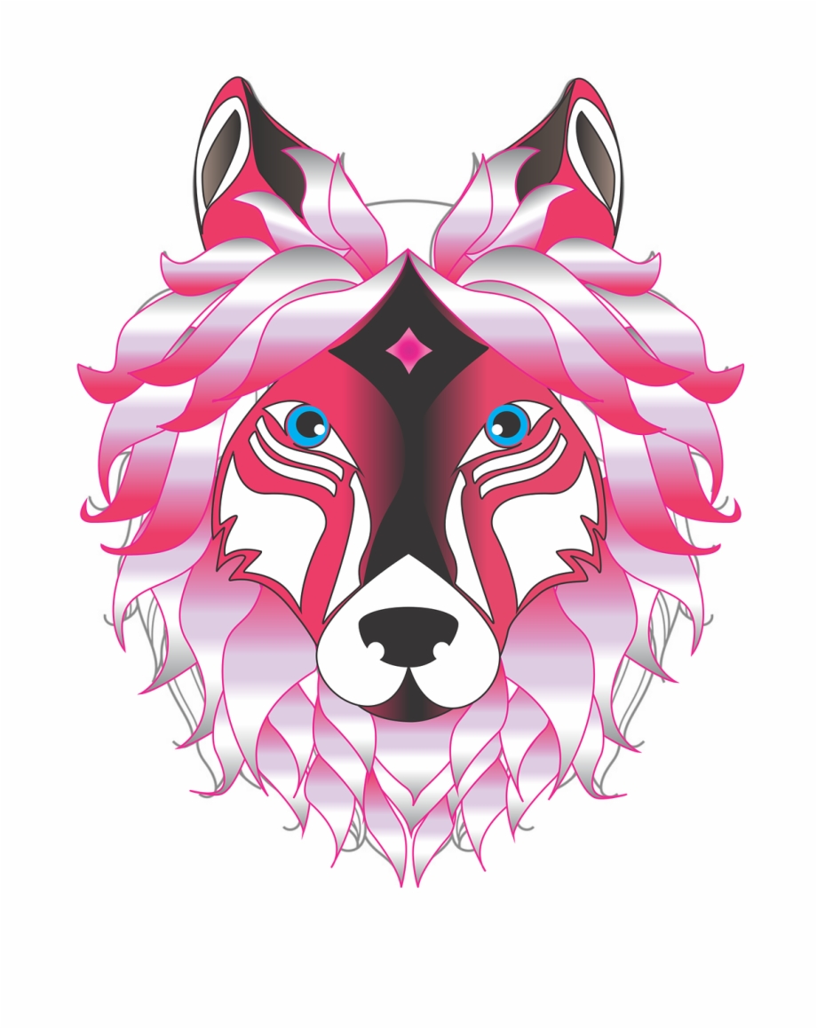 Pink Wolf Head Naughty Png Image Vector Graphics