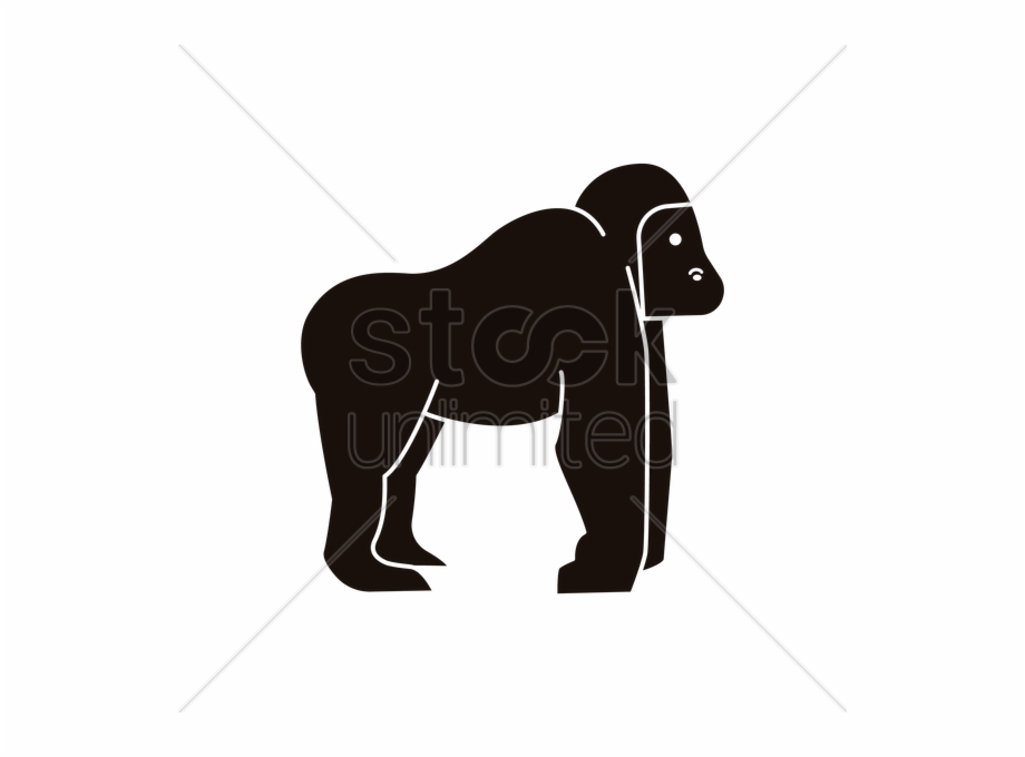 Gorilla Icon Vector Image Illustration