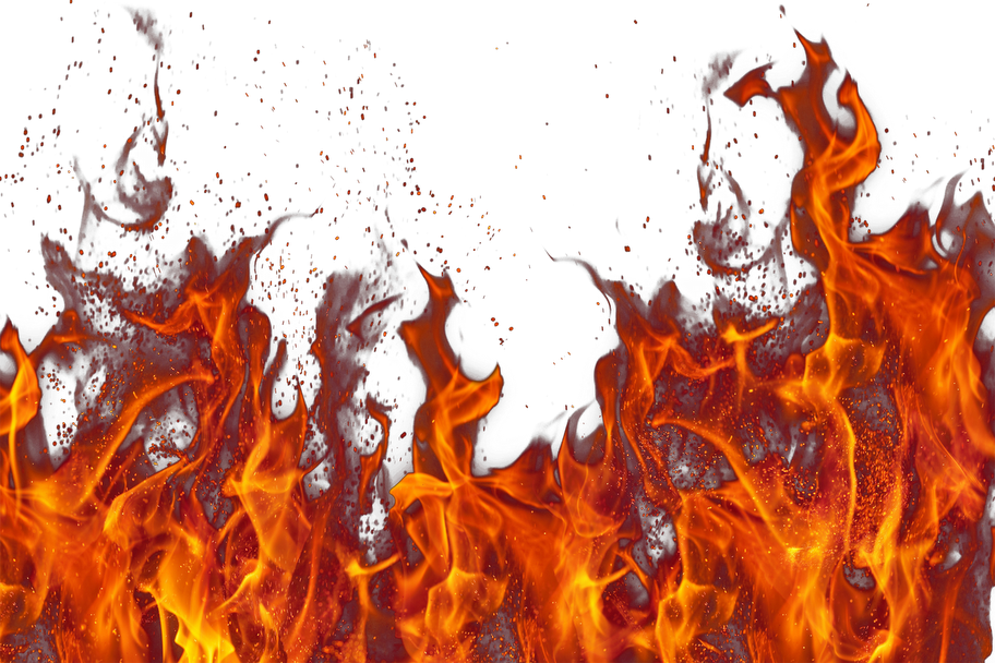 red flame transparent background
