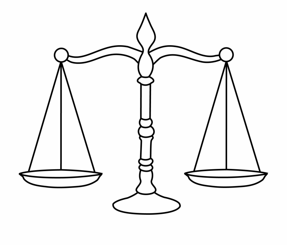 Law Scale Clipart Balance Scale Coloring Page