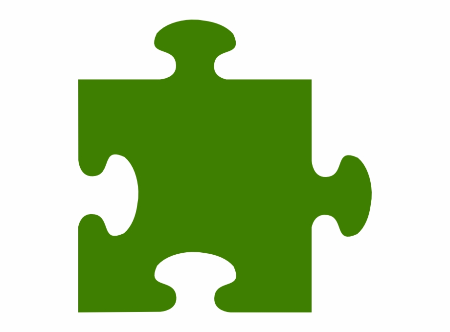 Small Green Autism Puzzle Piece