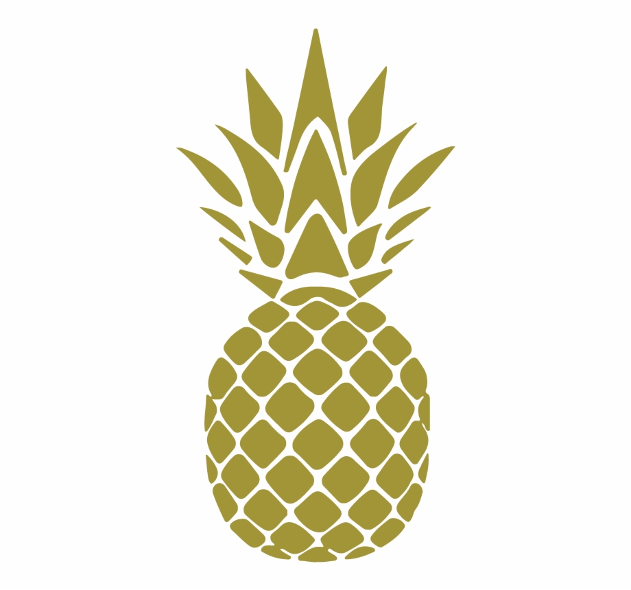 Vector Watercolor Pineapple Black And White Pineapple