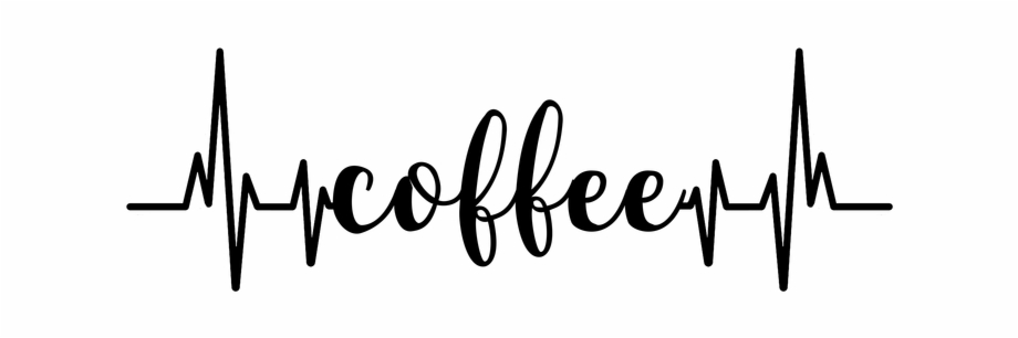 Heartbeat Clipart Coffee Calligraphy