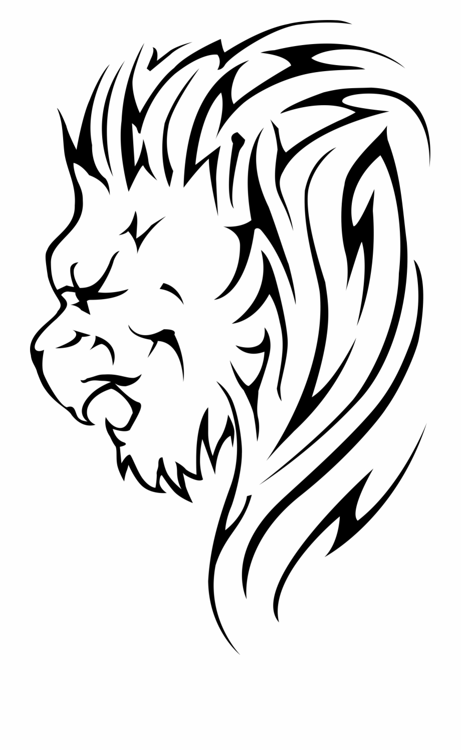 Filelion Vector By Vectorportal Lion Face Vector Png