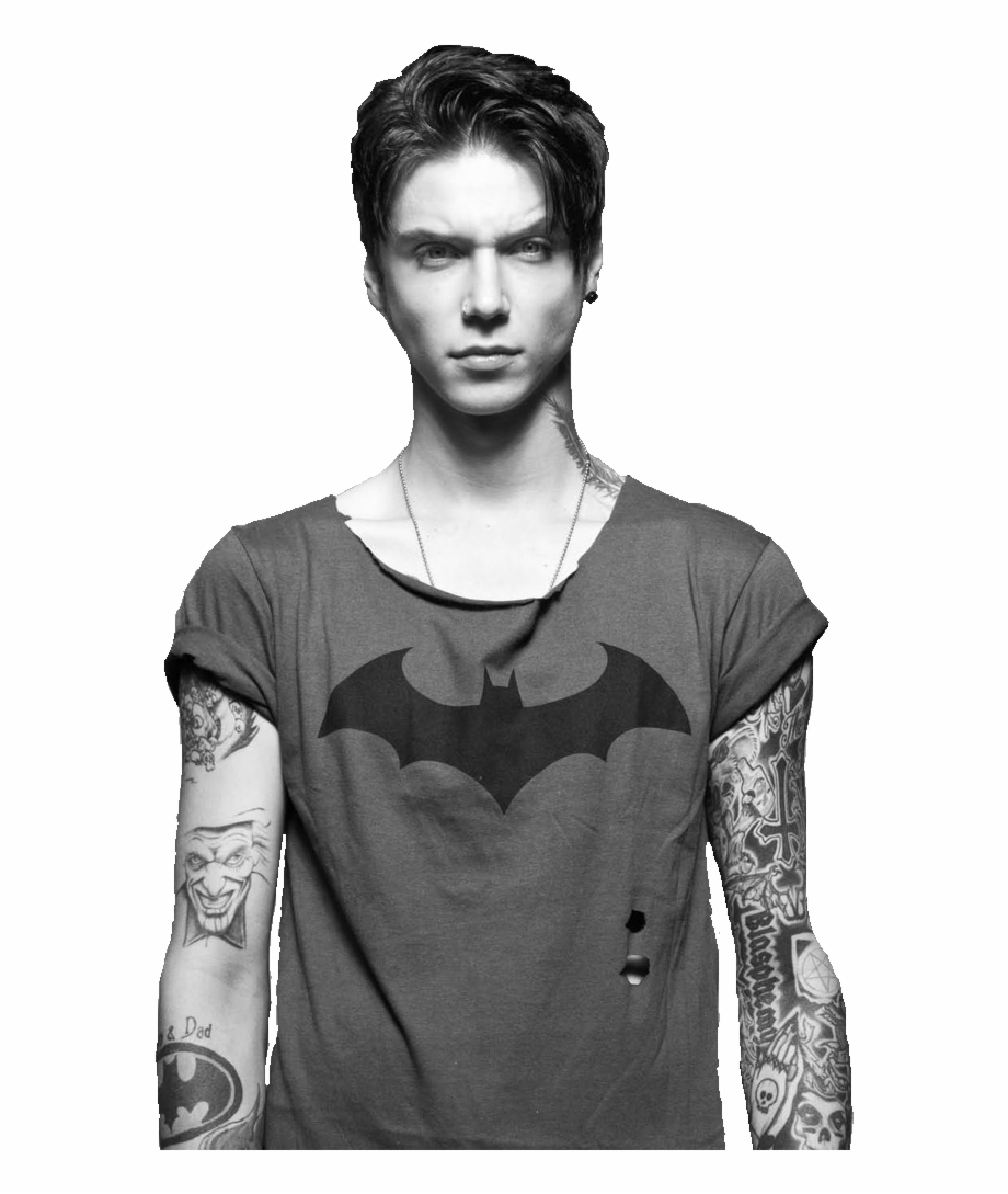 Andy Biersack Png Andy Black White Background