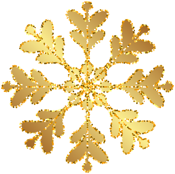 Gold Snowflake Png