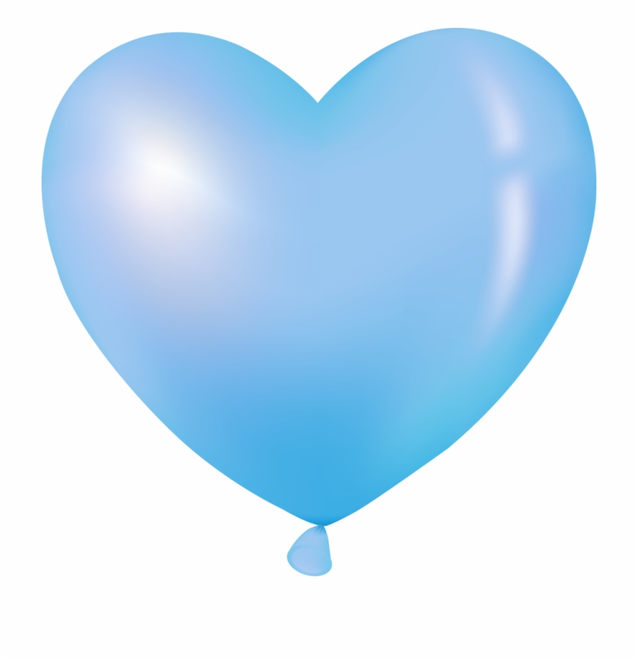 heart balloon blue png
